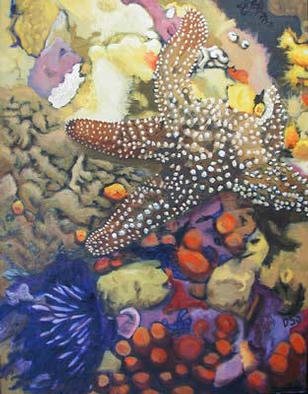 Donna Schaffer; Spiney Starfish, 2002, Original Painting Oil, 22 x 28 inches. Artwork description: 241 Found in the waters of Northern California, this starfish is based on one of my underwater slides. ...
