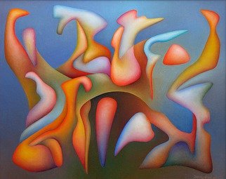 Orest Dubay; Fantastic Evening IV, 2015, Original Painting Oil, 50 x 40 cm. Artwork description: 241   abstract  ...