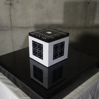 Duncan Laurie; Radionic Cube H1, 2016, Original Sculpture Granite, 8 x 8 inches. Artwork description: 241   4aEURx4aEURWhite lacquer on polished black gabbro ( basalt granite stone) A One drilled hole for a vial. Base not included. For more information see artists statement and visit www. duncanlaurie. com  ...