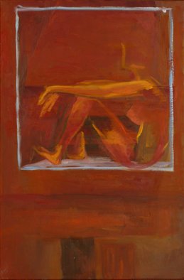 Dusanka Badovinac; Window, 2011, Original Painting Oil, 60 x 90 cm. Artwork description: 241      painting, art, nude   forest, nature, painting, woman lanscape, painting, nude, art   ...