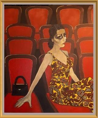 Bozena Dusseau Labedz; Seat Already Taken, 2017, Original Painting Oil, 100 x 120 cm. Artwork description: 241 010584...