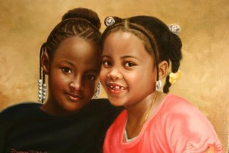 Dwayne Mitchell; Best Friends, 2011, Original Painting Oil, 30 x 24 inches. Artwork description: 241  Children, kids, friends, girls, portraits, oil painting. .  ...