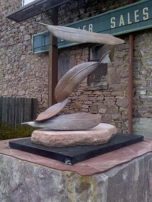 Debra Zelenak; A Feathers Flight, 2011, Original Sculpture Bronze, 48 x 58 inches. Artwork description: 241      bird, birds, stylized, sculpture, feathers, nature, bronze          ...