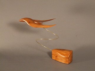 Debra Zelenak; Soaring II, 2009, Original Sculpture Wood, 7 x 11 inches. Artwork description: 241  bird, birds, stylized, sculpture, butternut, nature, soaring      ...