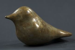 Debra Zelenak; Worry Bird, 2009, Original Sculpture Bronze, 1.5 x 2 inches. Artwork description: 241  bird, bronze, stylized, sculpture    ...