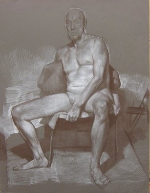 Eberhard Froehlich; Seated Model, 2018, Original Drawing, 22 x 30 inches. 