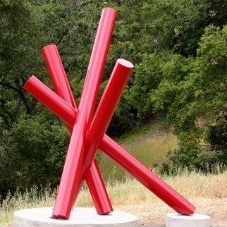 Esmoreit Koetsier; Paso Sticks, 2008, Original Sculpture Steel, 82 x 148 inches. 