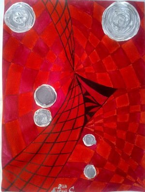 Elena Solomina; RED GALAXY 4, 2011, Original Painting Acrylic, 12 x 16 inches. Artwork description: 241     RED GALAXY     ...
