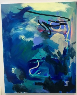 Elizabeth Griffith; Bayou 2, 2017, Original Painting Acrylic, 1 x 36 inches. 