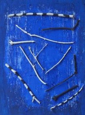 Michael Emmert; Blue, 2002, Original Mixed Media, 30 x 40 cm. 