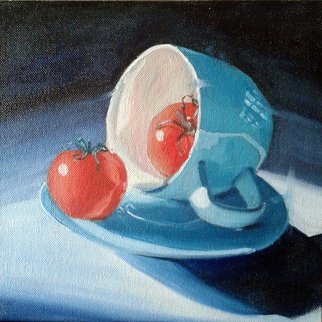 Ensar Niksic; Tomato, 2016, Original Painting Oil, 30 x 30 cm. Artwork description: 241  still lifeoil on canvasartworkpaintings ...