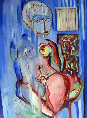 Eric Henty; Blue Nude, 2007, Original Painting Oil, 30 x 40 inches. Artwork description: 241  This painting is of a female nude. One observer has described this work as a healing image with water washing over the subjects figure. Figurative, Nude, Blue ...