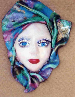 Ellen Safra; Masquerade Six, 2003, Original Leather, 6 x 7 inches. Artwork description: 241 Hand painted leather mask. ...