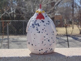 Esta Bain; Ceramic Chicken, 2017, Original Ceramics Handbuilt, 7 x 3 inches. 