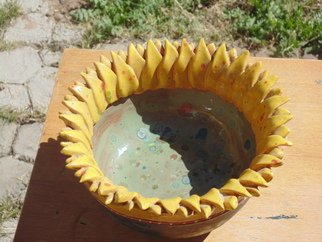 Esta Bain; Sunflower Bowl, 2017, Original Ceramics Handbuilt, 8 x 5 inches. 