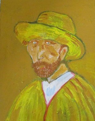 Evie Tirado; Portrait Of Vincent, 2014, Original Painting Acrylic, 11 x 14 inches. Artwork description: 241   abstract acrylic van gogh  ...