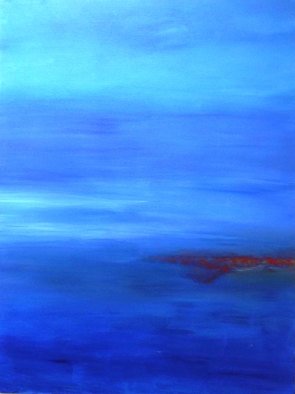 Karen Moehr; Sea, 2015, Original Painting Acrylic, 36 x 48 inches. Artwork description: 241   SEA is a composition of blues with a watery feel. It has a bit of red detail. ...