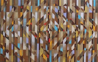 Luiz Carlos Ferracioli; Construction 206, 2014, Original Painting Acrylic, 160 x 100 cm. Artwork description: 241    geometric, paint   ...