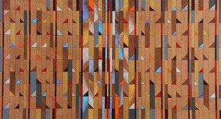 Luiz Carlos Ferracioli; Construction 210, 2014, Original Painting Acrylic, 150 x 80 cm. Artwork description: 241  geometric, paint ...