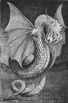 Bob Filbey; Basilisk, 1989, Original Printmaking Etching, 9 x 12 inches. Artwork description: 241   Also available tinted by watercolor ( $275) ....