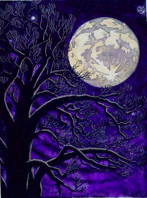 Bob Filbey; Storybook Moon, 1989, Original Printmaking Lithography, 15 x 22 inches. Artwork description: 241  Also available as a handpulled lithograph in black and white ( $175) . ...