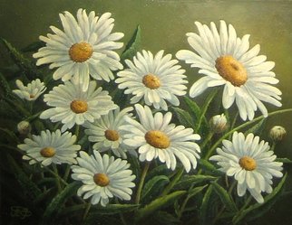 Tatiana Fruleva; Chamomile, 2014, Original Painting Oil, 11.8 x 9.4 inches. Artwork description: 241  Flower Chamomile in the style of an ideal of realism. Picture imeeet warm, positive energy and provides the therapeutic effect....