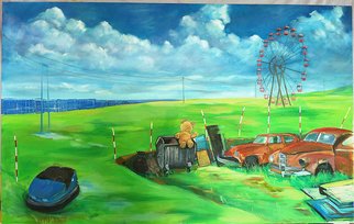 Gamze Olgun; Untitled, 2012, Original Painting Oil, 100 x 160 cm. Artwork description: 241       expressionism, contemporaray art, modern art, cityscape, abstractlandscape, beyodlu, gamze olgun, istanbul, street, color,      ...