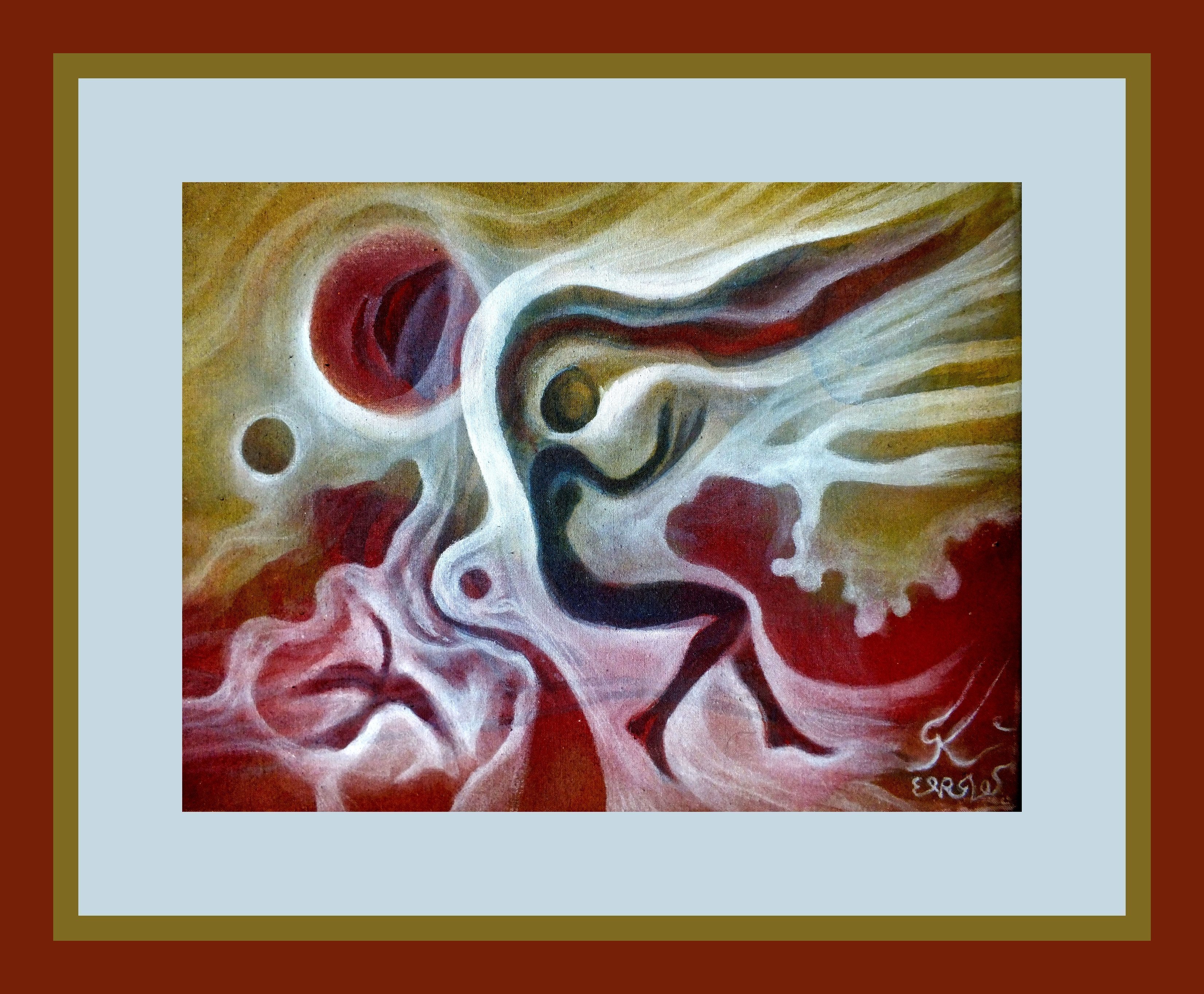 George Katevenis; Virgo Wind, 2020, Original Mixed Media, 35 x 25 cm. Artwork description: 241 EARLY IN THE MORNING WHEN THE WIND IS MIXED WITH THE AWAKENING EARTH THE MIND FACES THE FORM ANEW.  mix mediaon CANVAS ...