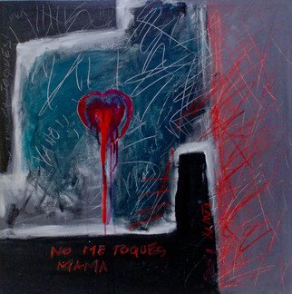 Gilbert Guillen; MAMA DO NOT TOUCH ME, 2011, Original Mixed Media, 24 x 24 inches. 
