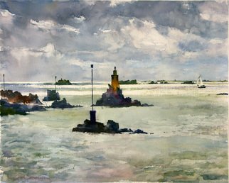Gilles Durand; Light On The Sea Brehat I..., 2007, Original Watercolor, 18 x 14 inches. Artwork description: 241   Watercolor Painting on Fabriano Artistico paper...