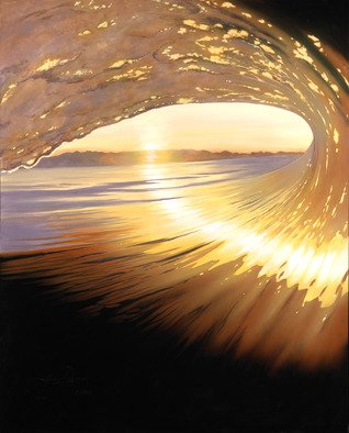 Steven Power; LQUID GOLD, 2015, Original Giclee Reproduction, 38 x 48 inches. Artwork description: 241 SURF FANTASYSURF INSPRED...