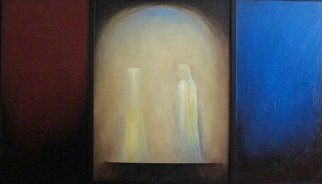 George Kofas; Angel At The Altar, 2011, Original Painting Oil, 142 x 78 cm. Artwork description: 241                          RomanticismSymbolist ArtAbstractFigurativeabstract figurativeMysticalReligiousChristianInspirational                          ...
