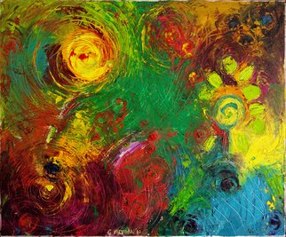 Glen Viljoen; Circles, 2010, Original Painting Oil, 50 x 70 cm. Artwork description: 241  Oil paint on canvas using palette knives ...