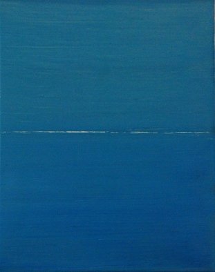 Goran Petmil; WHITE LINE, 2013, Original Painting Oil, 11 x 14 inches. Artwork description: 241  THE BEACH, PAINTING OF THE BEACH, THE OCEN AND THE SKY ARE THE SAME COLOR. THE HORIZON, OIL ON CANVAS ...