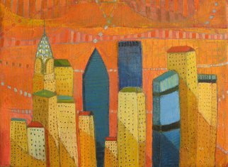 Habib Ayat; Cityscape Nyc, 2008, Original Painting Oil,   inches. 
