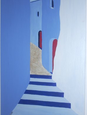 Ahmed El Haski; Medina, 2010, Original Painting Acrylic, 40 x 70 cm. 