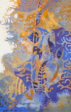 Hilary Pollock; The Reef Downunder C, 2010, Original Painting Acrylic, 2 x 3 feet. 