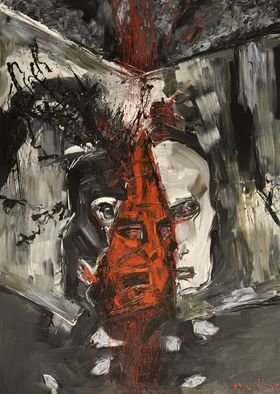 Maciej Hoffman, 'Broken Photo', 2008, original Painting Oil, 100 x 140  x 3 cm. 