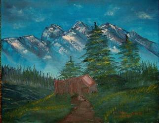 Barbara Honsberger; Mountain Shack, 2008, Original Painting Oil, 20 x 16 inches. 