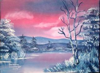 Barbara Honsberger; Winter Sunset, 2010, Original Painting Oil, 16 x 12 inches. 