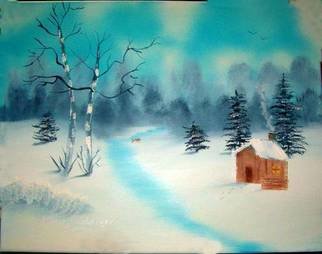 Barbara Honsberger; Winter Scene, 2010, Original Painting Oil, 20 x 16 inches. 