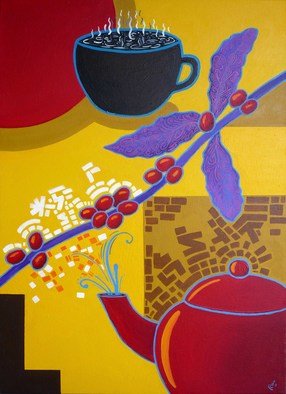 Daniel Jaen; Caffeine, 2011, Original Painting Oil, 50 x 70 cm. 