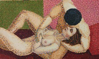 Ia Saralidze; Passion, 2016, Original Painting Oil, 73 x 70 cm. Artwork description: 241 love, twain, people...