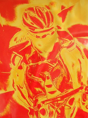 Jade Richards; Orange Rider , 2012, Original Graphic Design, 75 x 75 cm. 