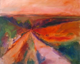 Karen Isailovic; Road To Somewhere, 2009, Original Painting Oil, 5 x 4 feet. 