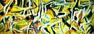 Peter Jalesh; Yellow Waves, 2011, Original Painting Acrylic, 11 x 4.5 feet. Artwork description: 241 Created at Montauk...
