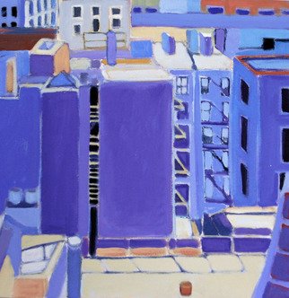 Jane Mcnichol; Bathouse, 2013, Original Painting Oil, 20 x 20 inches. Artwork description: 241  This is a view of the Bathouse located next door to my Manhattan apartment ...