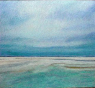 Jane Mcnichol; The Big Beach, 2012, Original Painting Oil, 38 x 40 inches. Artwork description: 241  This is a landscape done by the Atlantic Ocean on the New Jersey coast ...