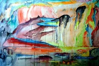 Jan Skorb; Montain King Cave, 1995, Original Watercolor, 81 x 62 inches. Artwork description: 241 painted without any project, just came like poetry....