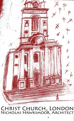 Jason Anastasopoulos; Christ Church, London, 2007, Original Drawing Pencil, 8 x 11 inches. Artwork description: 241  This is a church built by Nicholas Hawksmoor, a prominent British Architect that had something of a cult following. ...